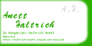 anett haltrich business card